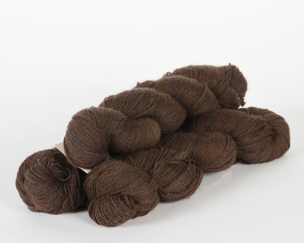 Lace Alpaca Yarn – Brown and Blue, 80/20 Nylon